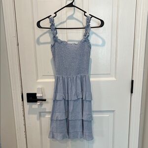 Lulu's Soft Light Blue Knit Top